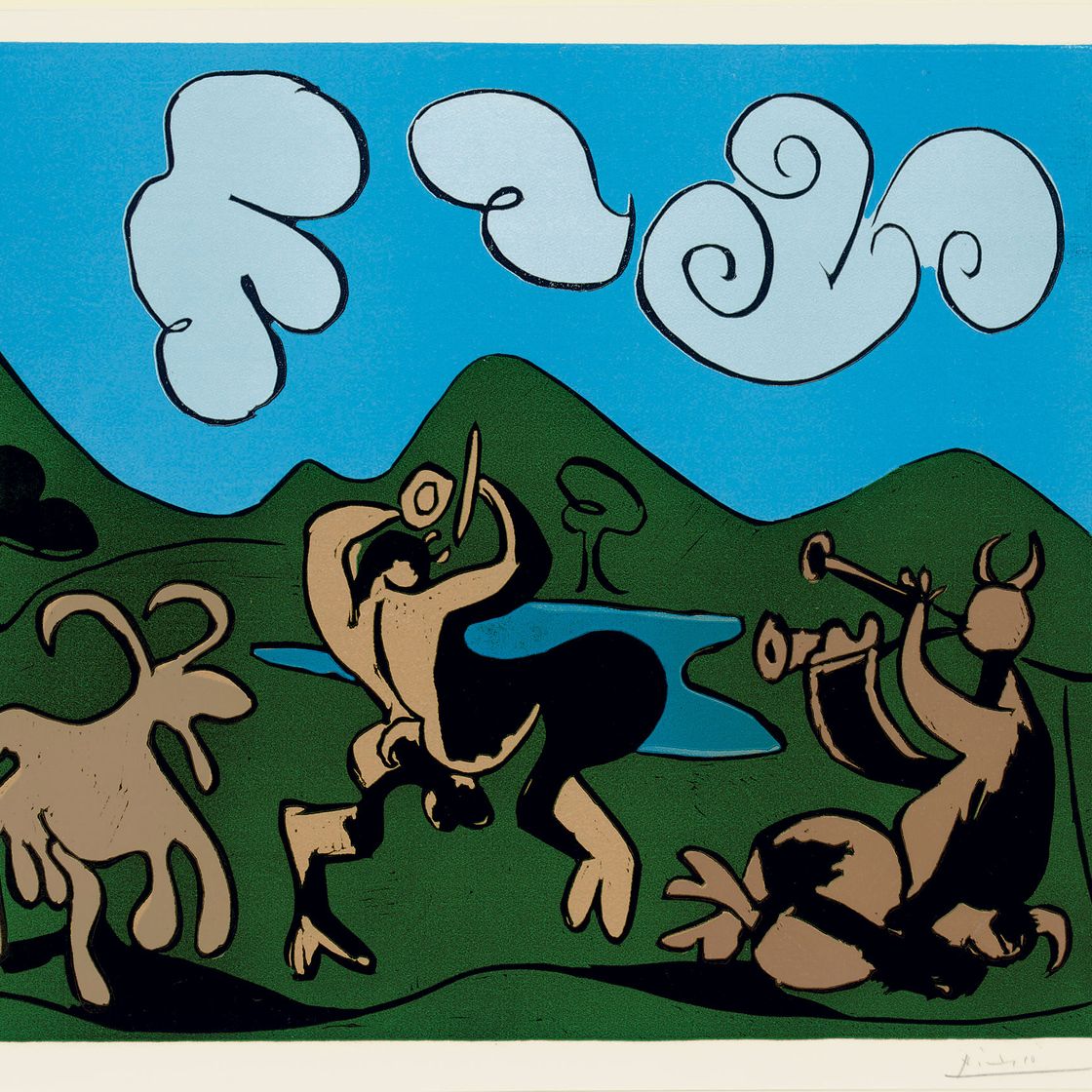 Pablo Picasso — Фавны и рыцари (Р. 934; В. 1263)