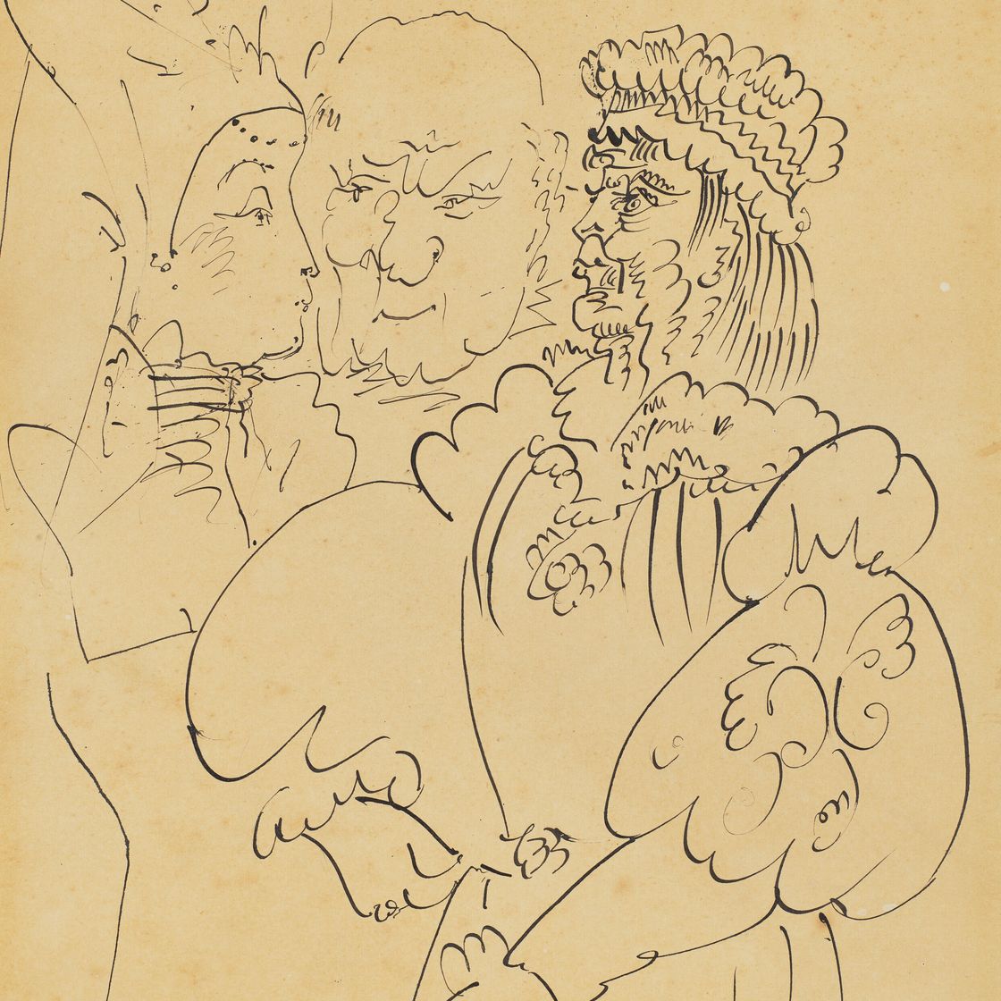 Pablo Picasso — Трое персонажей, изображение 1
