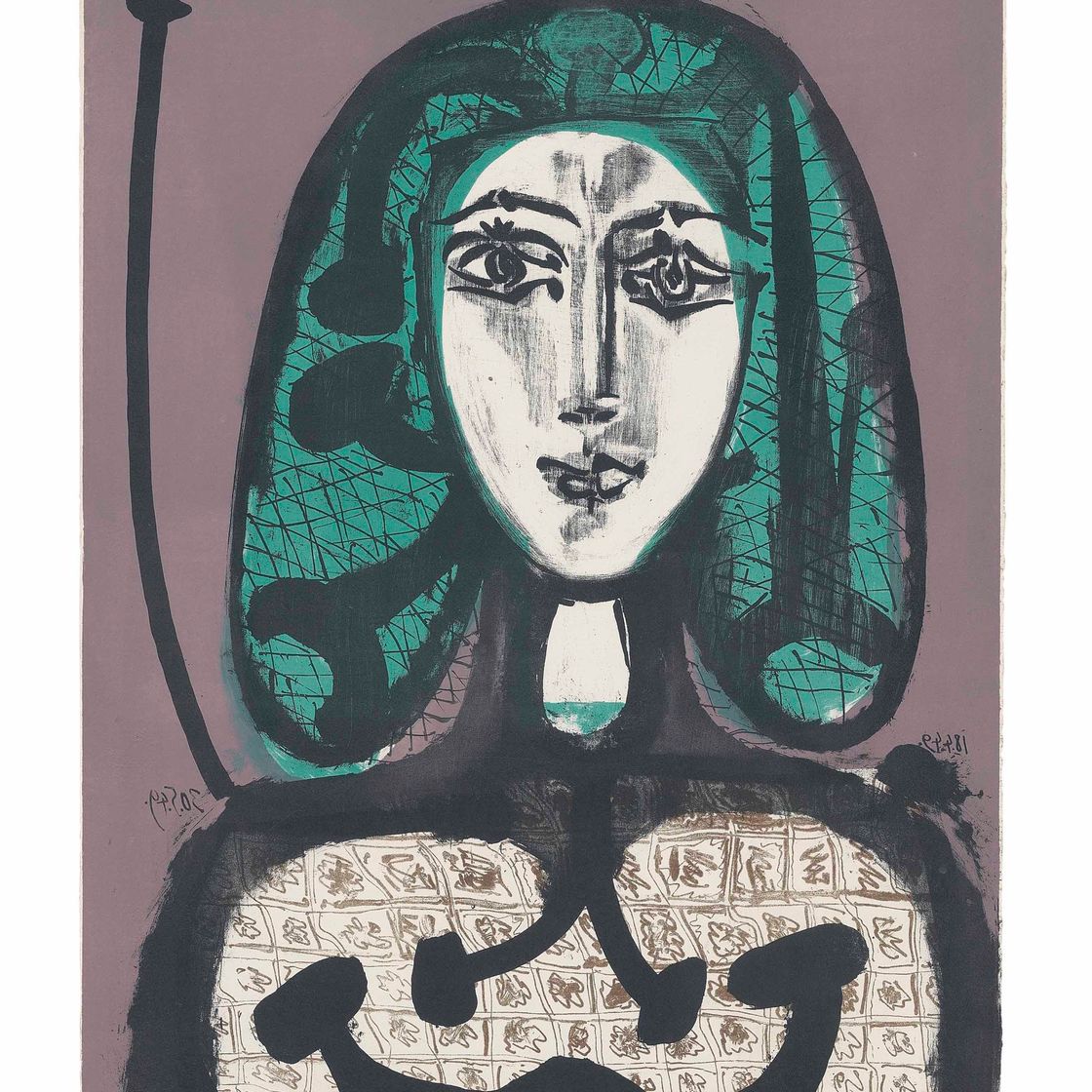 Pablo Picasso — По-женски, по-домашнему (Женщина в черном платье)
