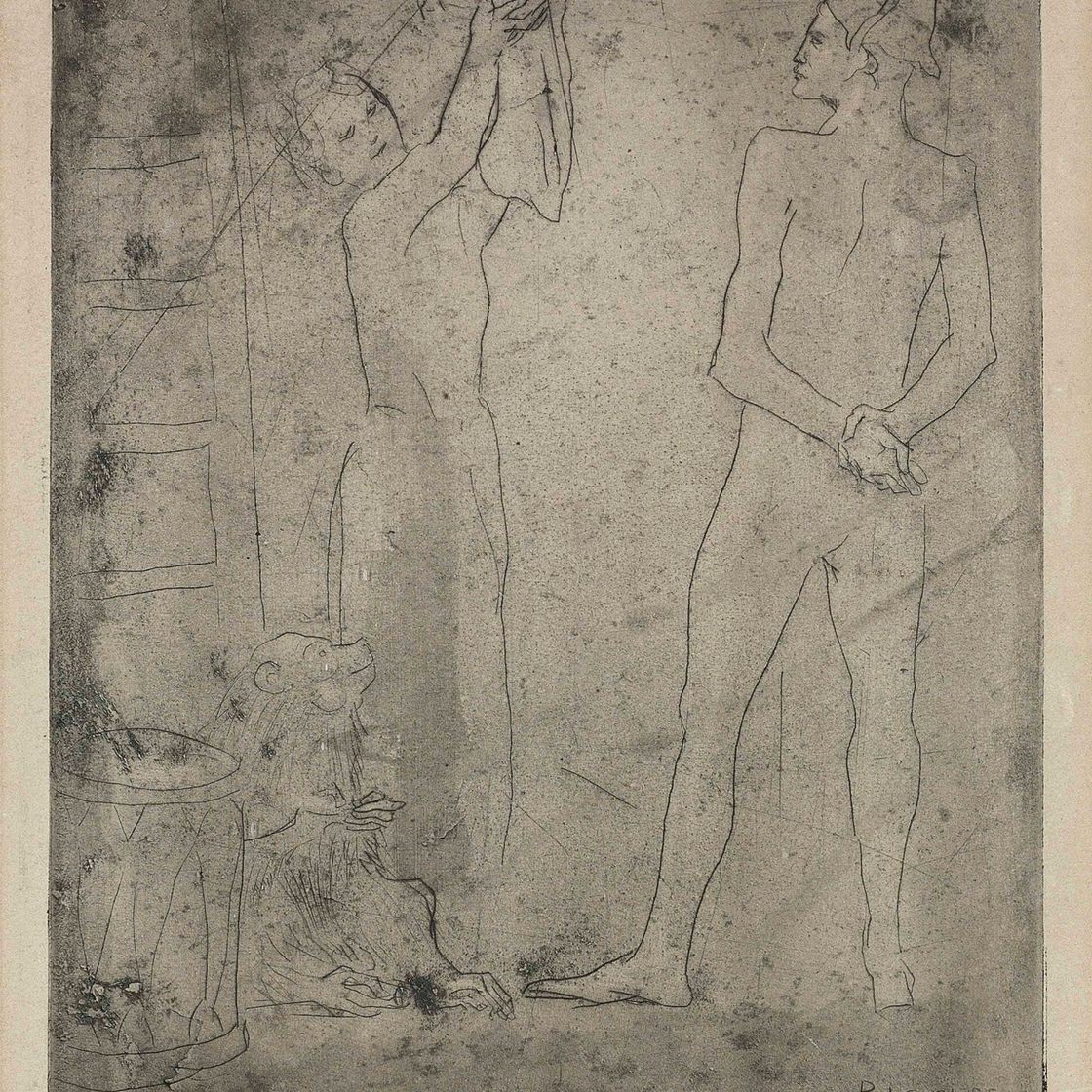 Pablo Picasso — "Семья сальтимбанковских макак", от: La Suite des Saltimbanques (B. 11; B. 13a)