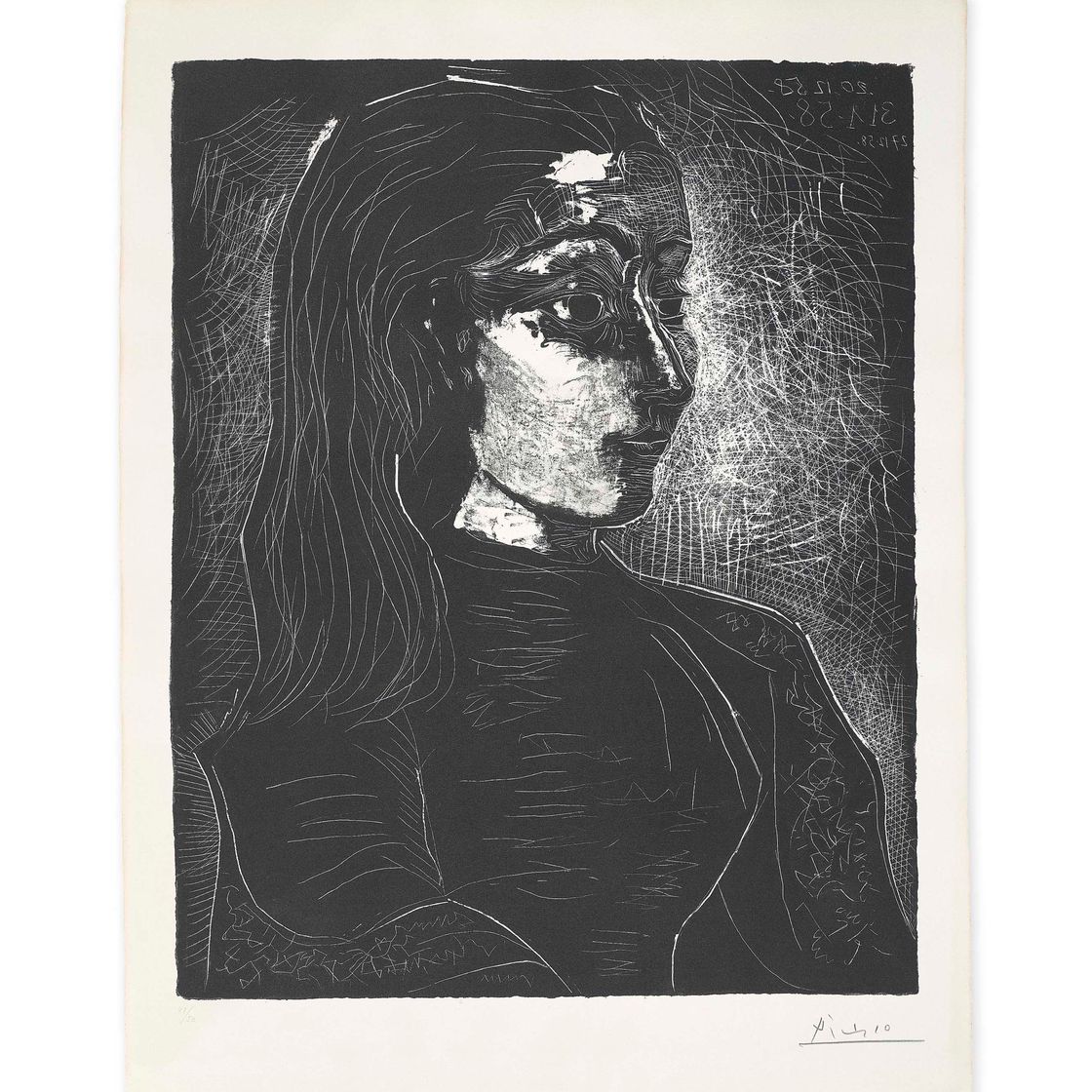 Pablo Picasso — Жаклин де профиль а дройт