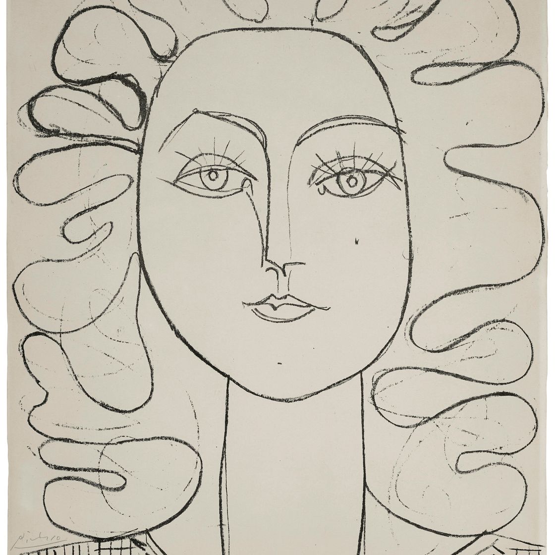 Pablo Picasso — Франсуаза в шевроле ондулес, изображение 1