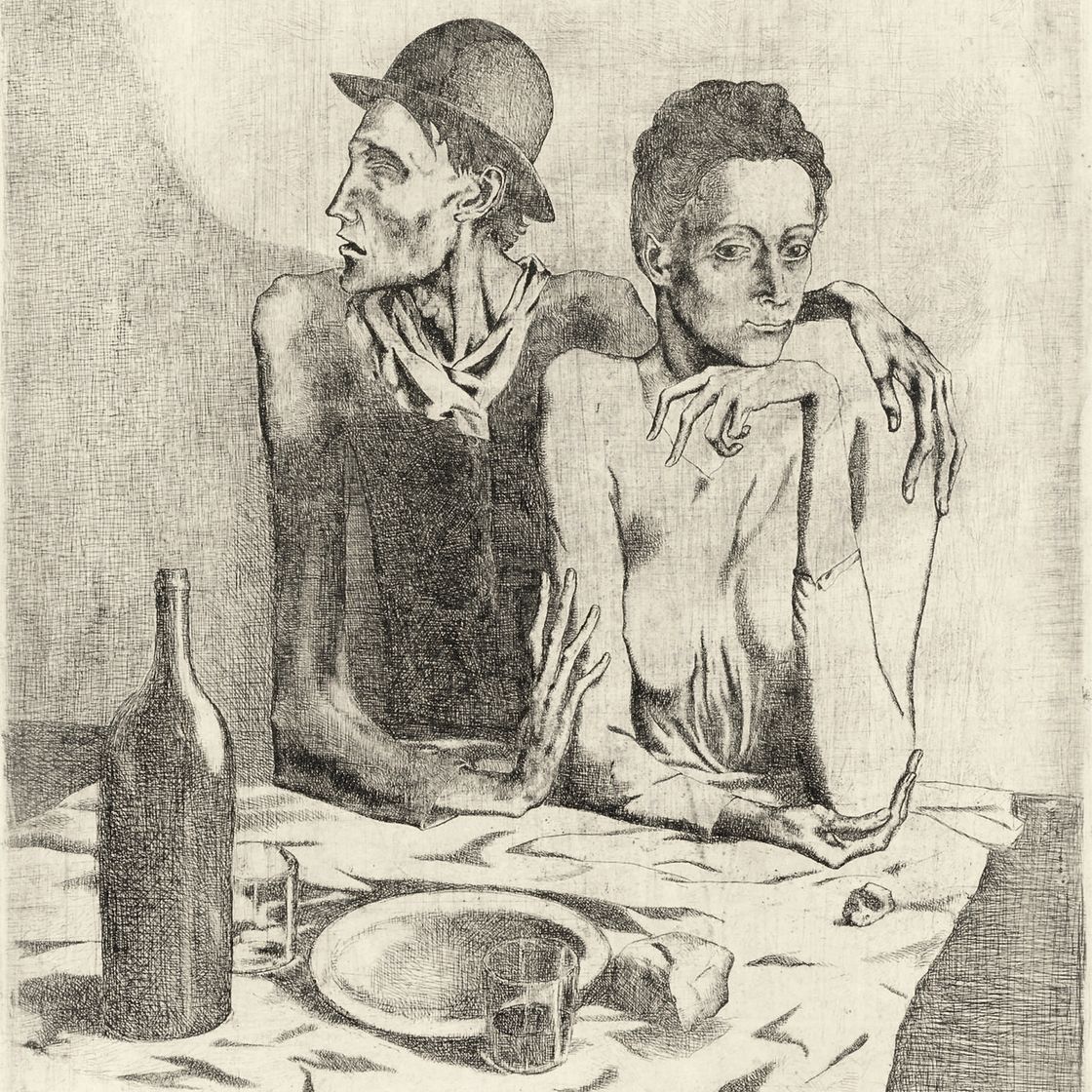 Pablo Picasso — Скромный обед из "Свиты сальтимбанков" (Блох 1; Баер 2)