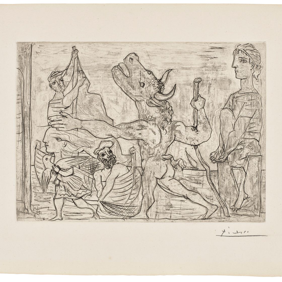 Pablo Picasso — Минотавр, путеводитель по филе III, от: La Suite Vollard