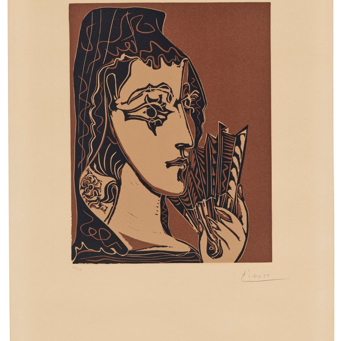 Pablo Picasso — Портрет Жаклин в образе Кармен (Испания)