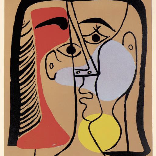 Pablo Picasso — Большой тет (Портрет Жаклин у Шевроле Лисса) (ок. 1066; ок. 1302)