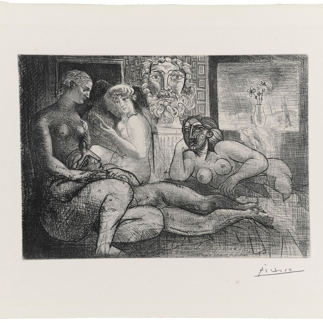 Pablo Picasso — "Четыре новые женщины и их скульптура наедине" из "Сюиты Воллар", изображение 3