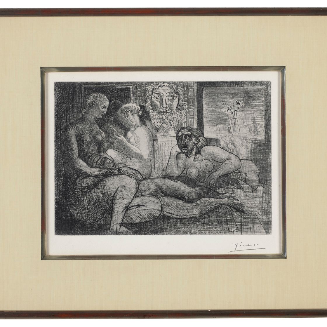 Pablo Picasso — "Четыре новые женщины и их скульптура наедине" из "Сюиты Воллар", изображение 2