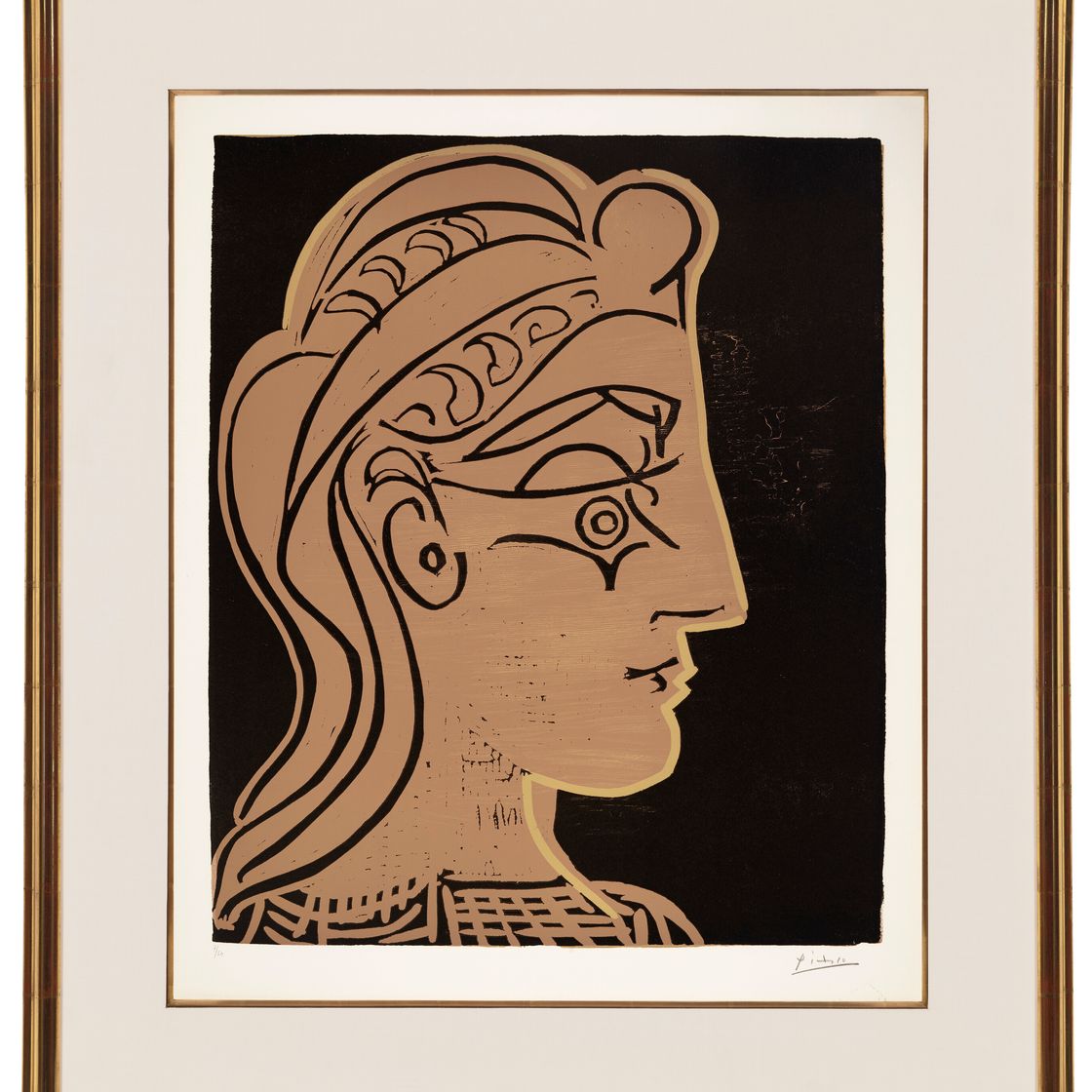 Pablo Picasso — Тет-а-тет с женщиной (в профиль), изображение 2