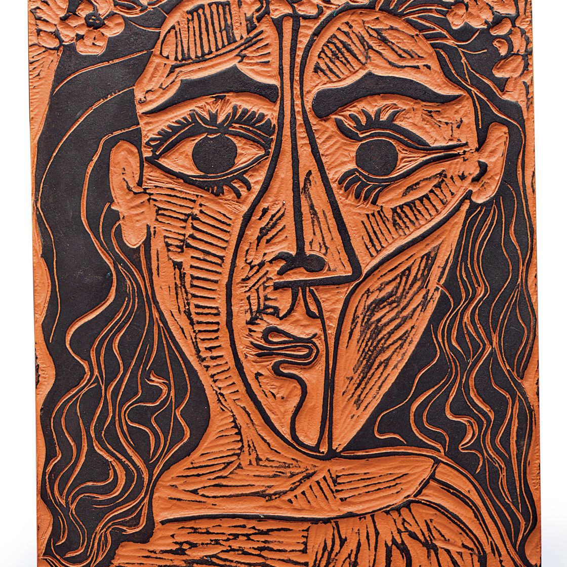 Pablo Picasso — Тет-а-тет с женщиной, украшенной цветами (A. R. 522)