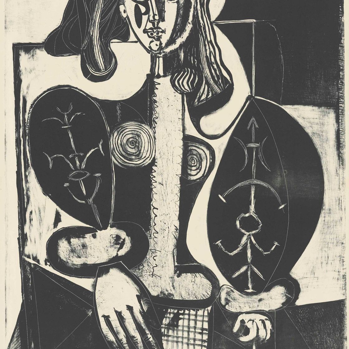 Pablo Picasso — Женщина в прекрасном настроении № 1 (до появления румян)