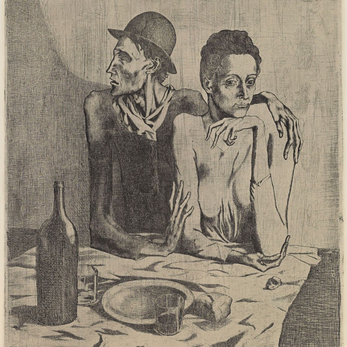 Pablo Picasso — Скромный обед из "Свиты Сальтимбанков" (Блох 1; Баер 2)