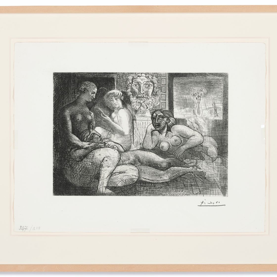 Pablo Picasso — "Четыре новые женщины и их скульптура наедине" из "Сюиты Воллар", изображение 2