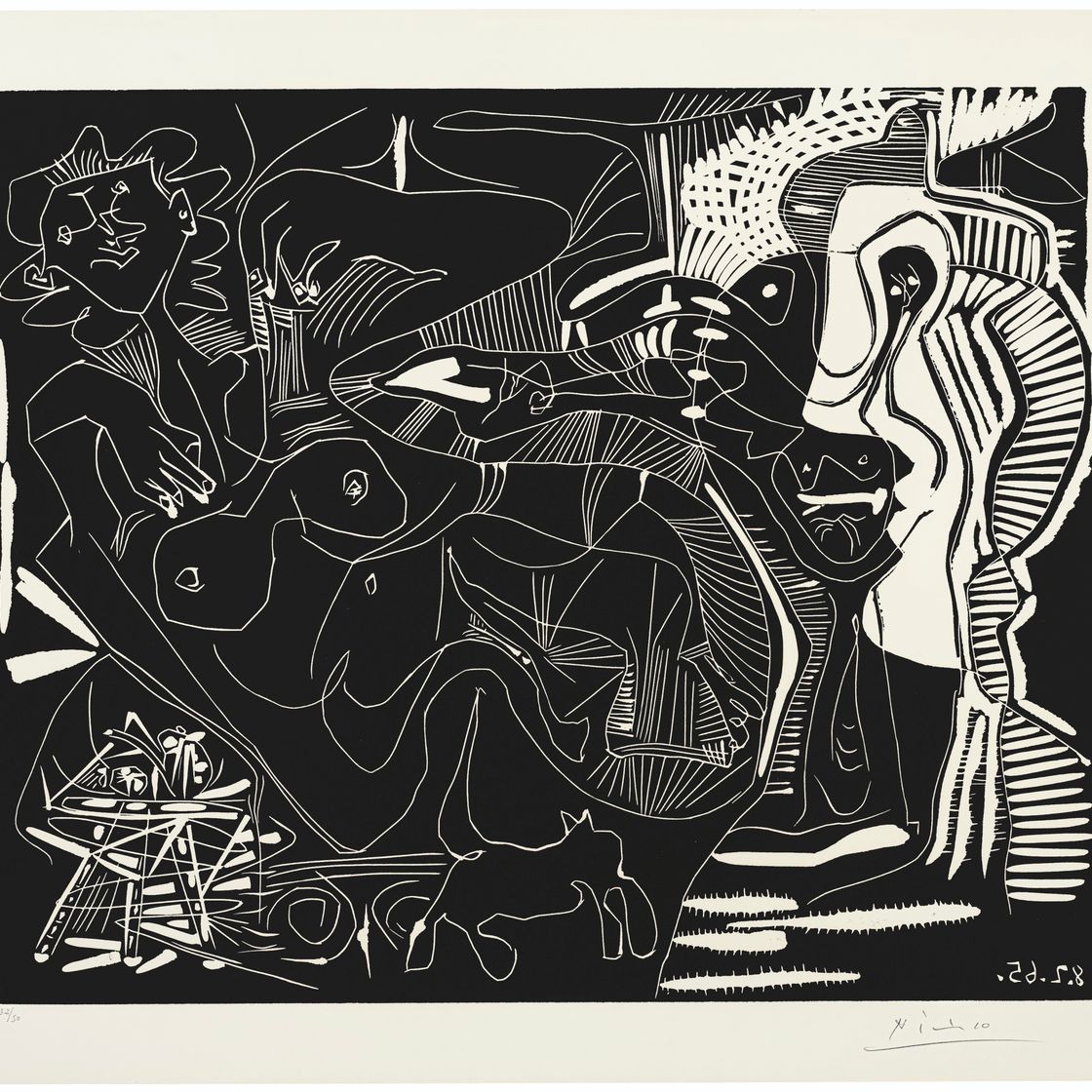 Pablo Picasso — Ле Те: Две новые женщины общаются друг с другом
