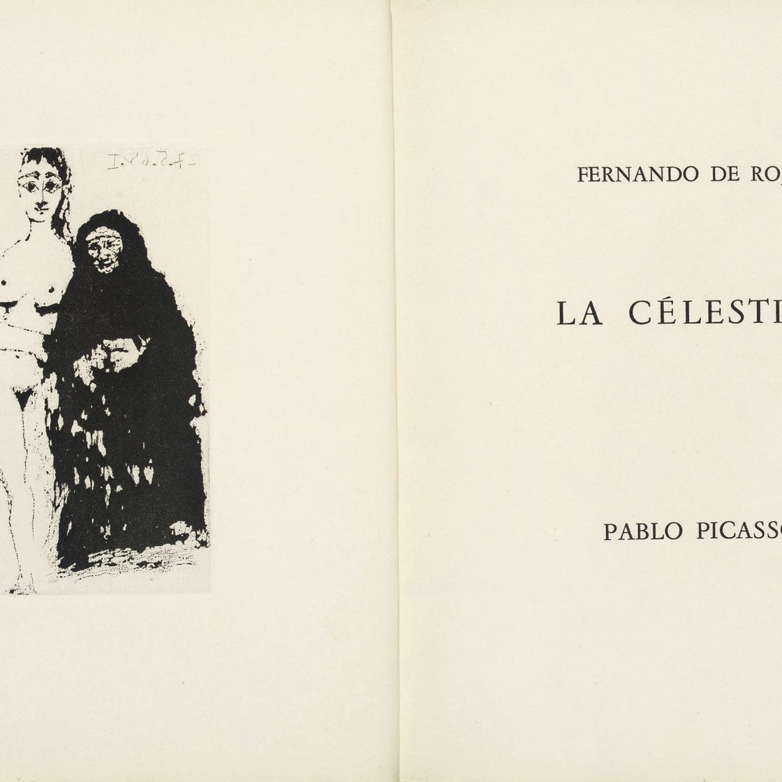 Pablo Picasso — Фернандо де Рохас, "Селестина", издательство "Кроммелинк", Париж, 1971 (С. 149 книг)