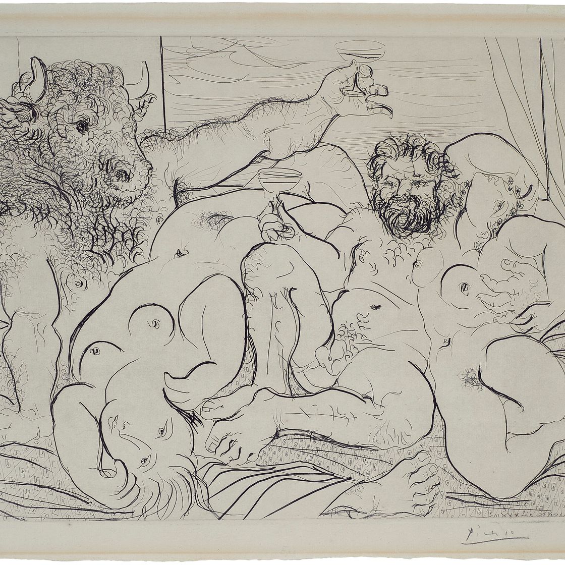 Pablo Picasso — Сцена "Вакханалия с минотавром" из "Сюиты Воллара", изображение 3