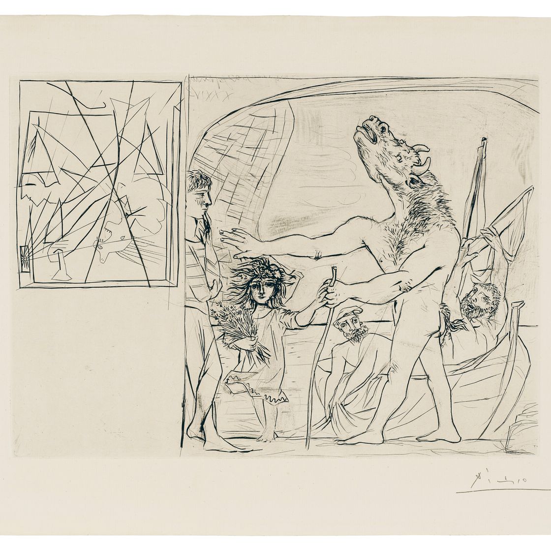 Pablo Picasso — Минотавр - путеводитель по филлетте I, от: La Suite Vollard