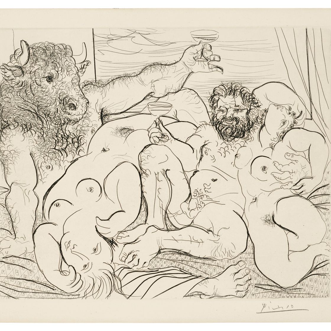 Pablo Picasso — Сцена "Вакханалия с минотавром" , автор: Сюита Воллар, изображение 1