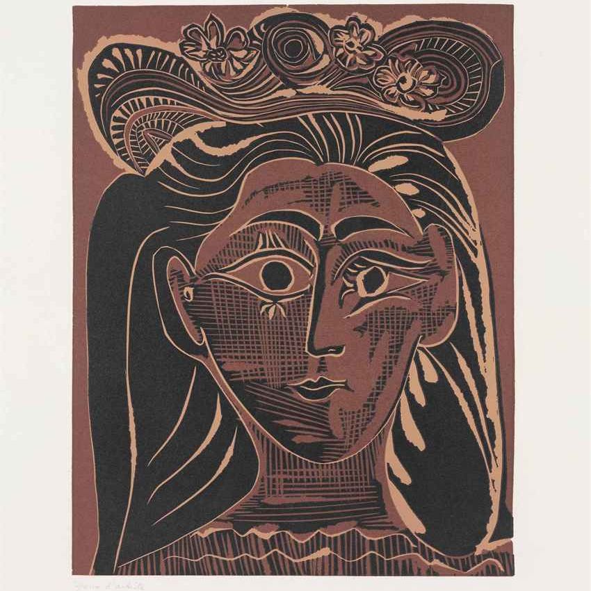 Pablo Picasso — Женская прическа с цветами (р. 1075; Р. 1322)