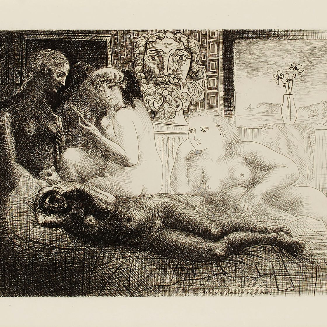 Pablo Picasso — "Четыре новые женщины и их скульптура наедине" из "Сюиты Воллар"