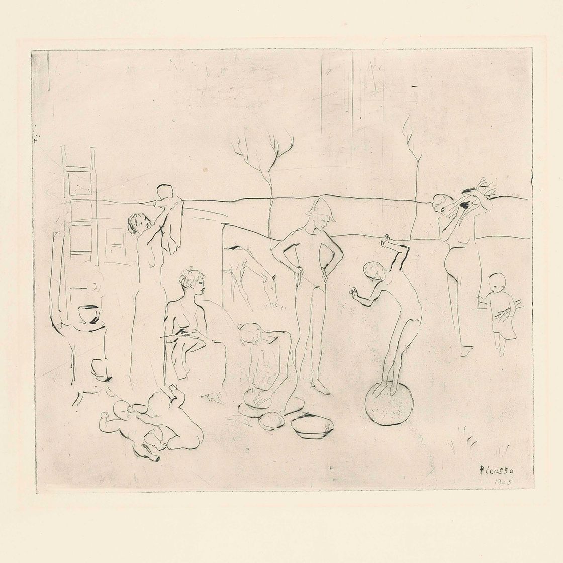 Pablo Picasso — "Сальтимбанки", от: La Suite des Saltimbanques (Блох 7; Баер 9)