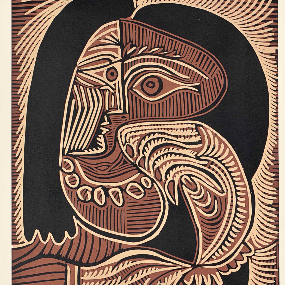 Pablo Picasso — Портрет Жаклин в одежде на колье