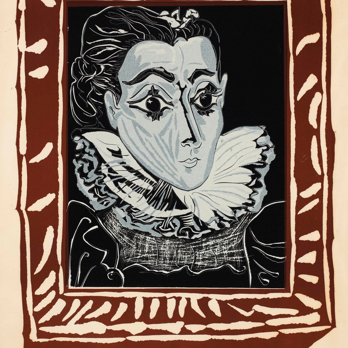 Pablo Picasso — Дама в колье (Портрет Жаклин Фрейз) (Б. 1147; Б. 1321)