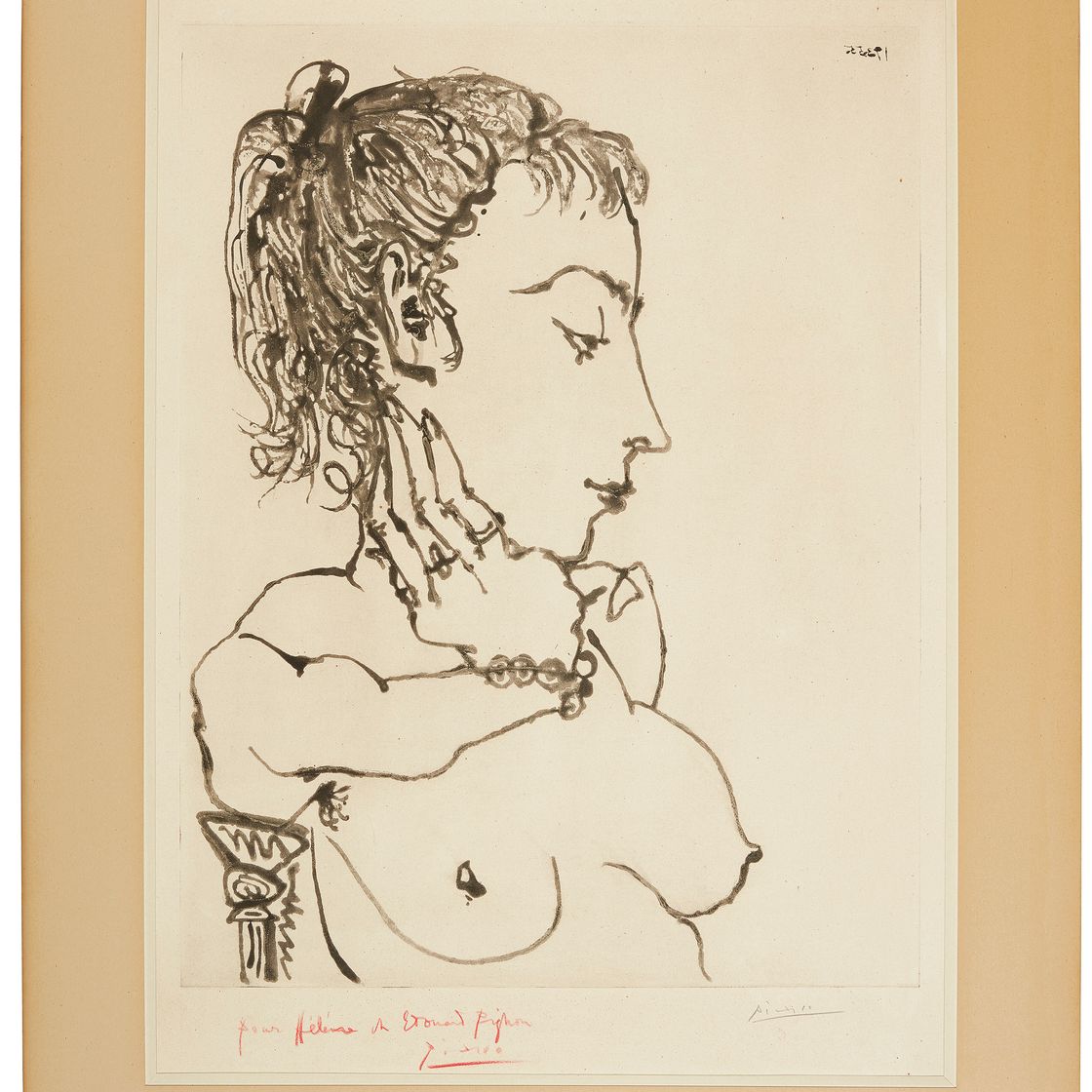 Pablo Picasso — Бюст женщины в очереди за кавалером: Жаклин, изображение 2
