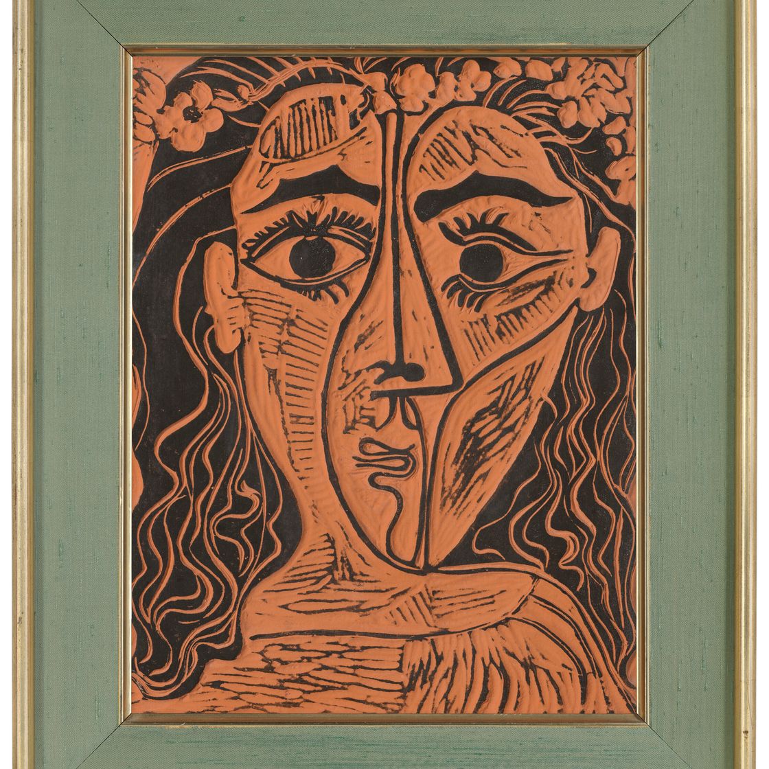 Pablo Picasso — Тет-а-тет с женщиной, украшенной цветами (A.R. 522), изображение 2