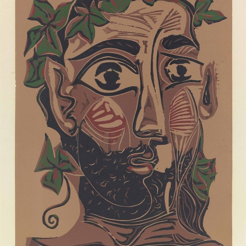 Pablo Picasso — Мой любимый барбу, куронне из фельетона в виньетке.