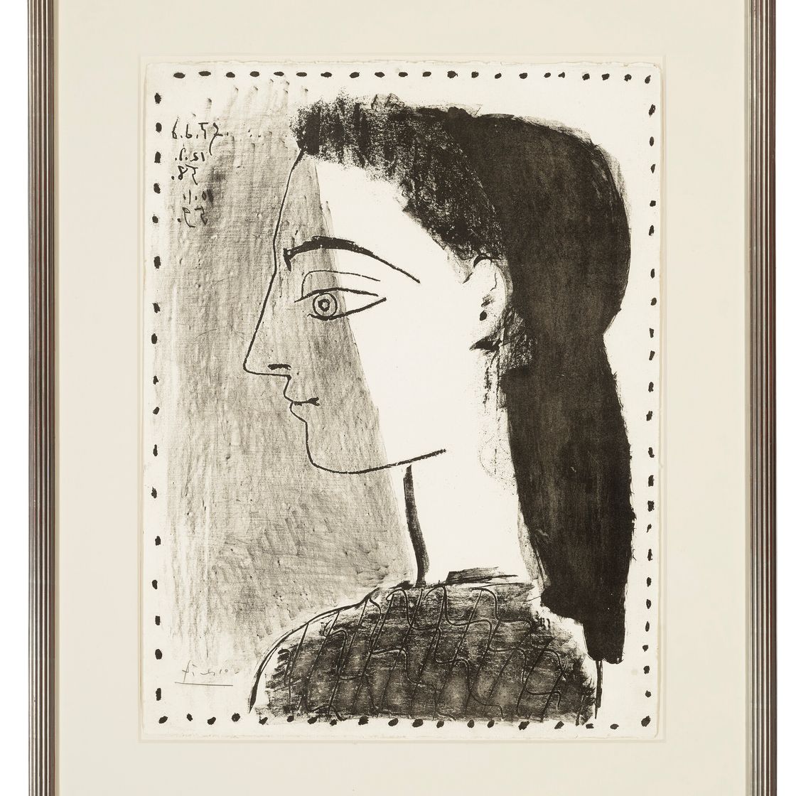 Pablo Picasso — Жаклин в черном платье, изображение 2
