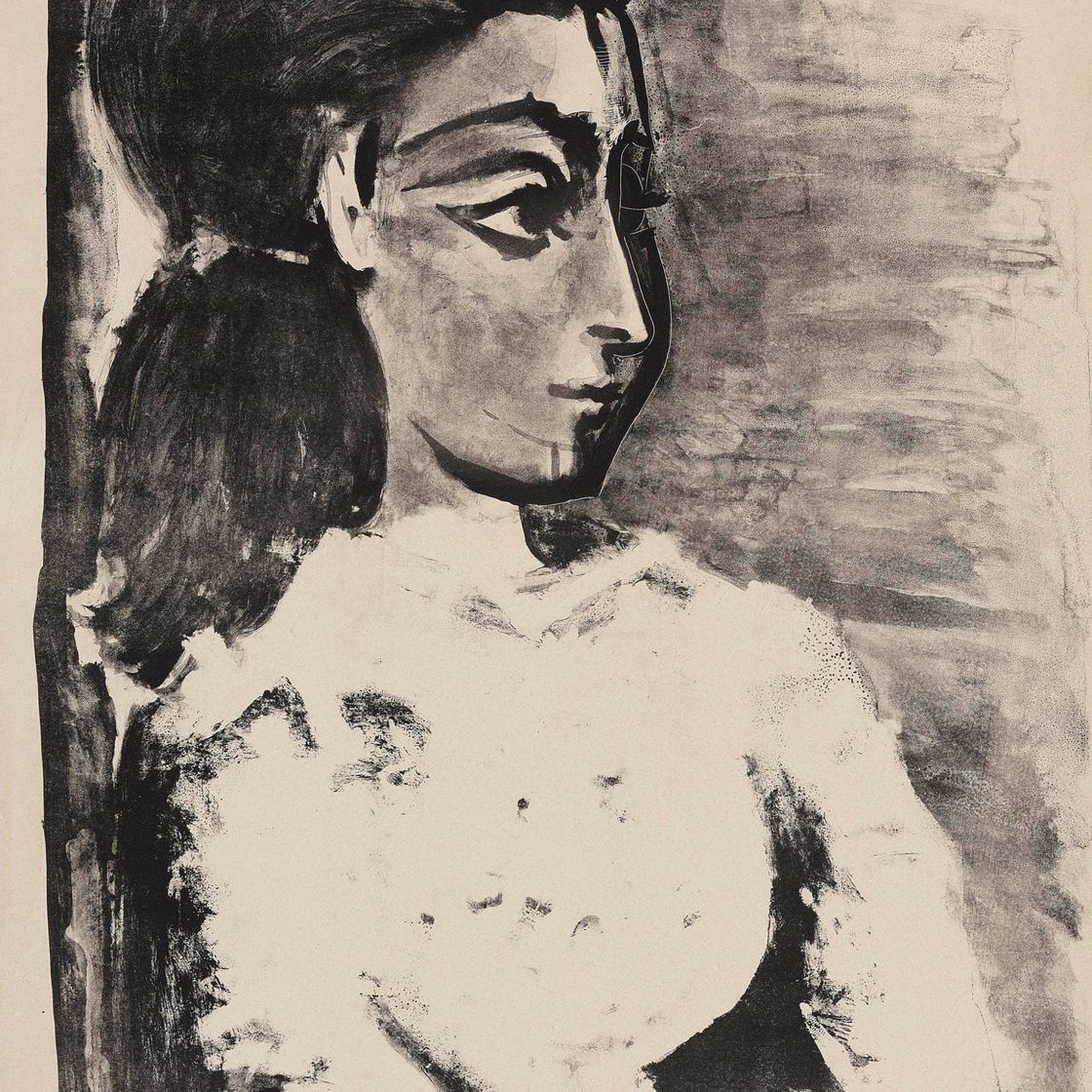 Pablo Picasso — Бюст женщины в белом корсаже (B. 848; M. 311)