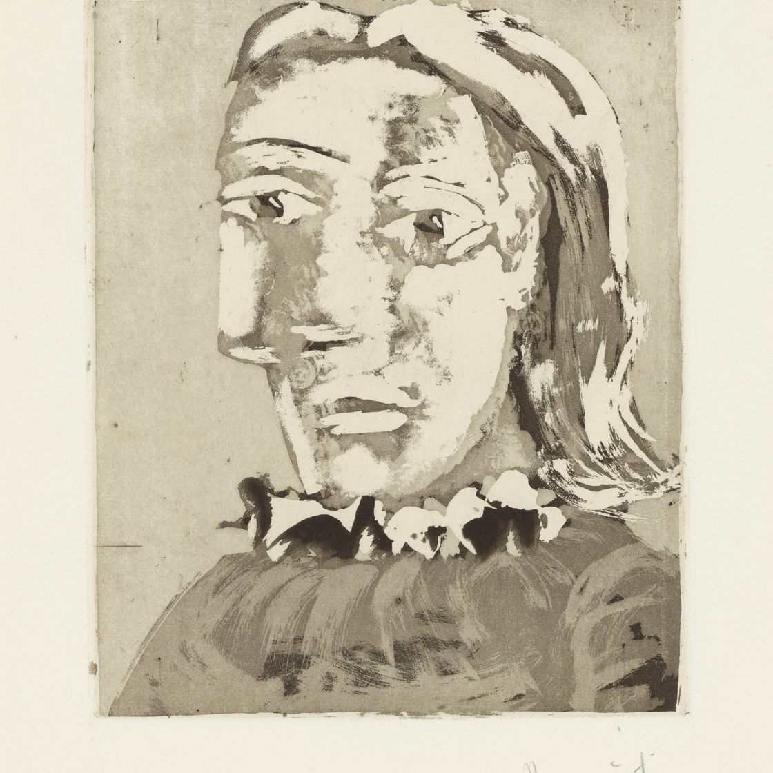 Pablo Picasso — Женский портрет с рюшами: Мария-Тереза