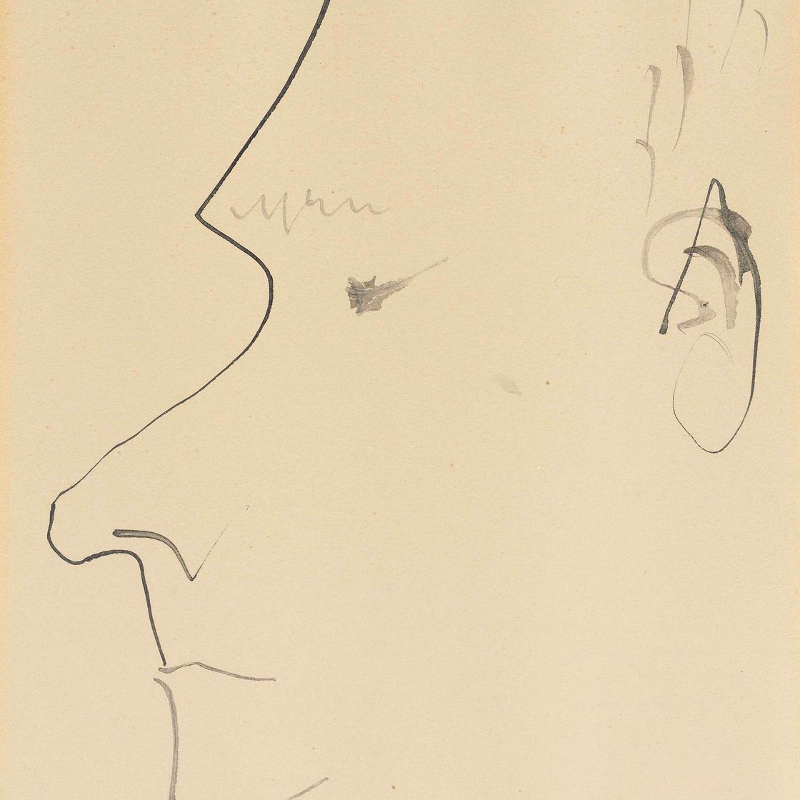 Pablo Picasso — Профиль человека (спереди); Два человека в профиль (сзади)