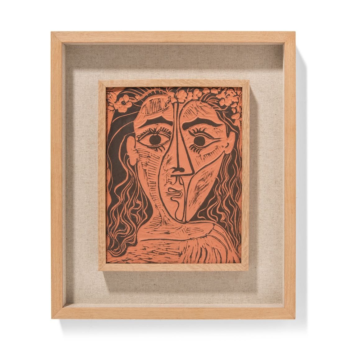 Pablo Picasso — Тет-а-тет с женщиной, украшенной цветами ( A.R. 522 )