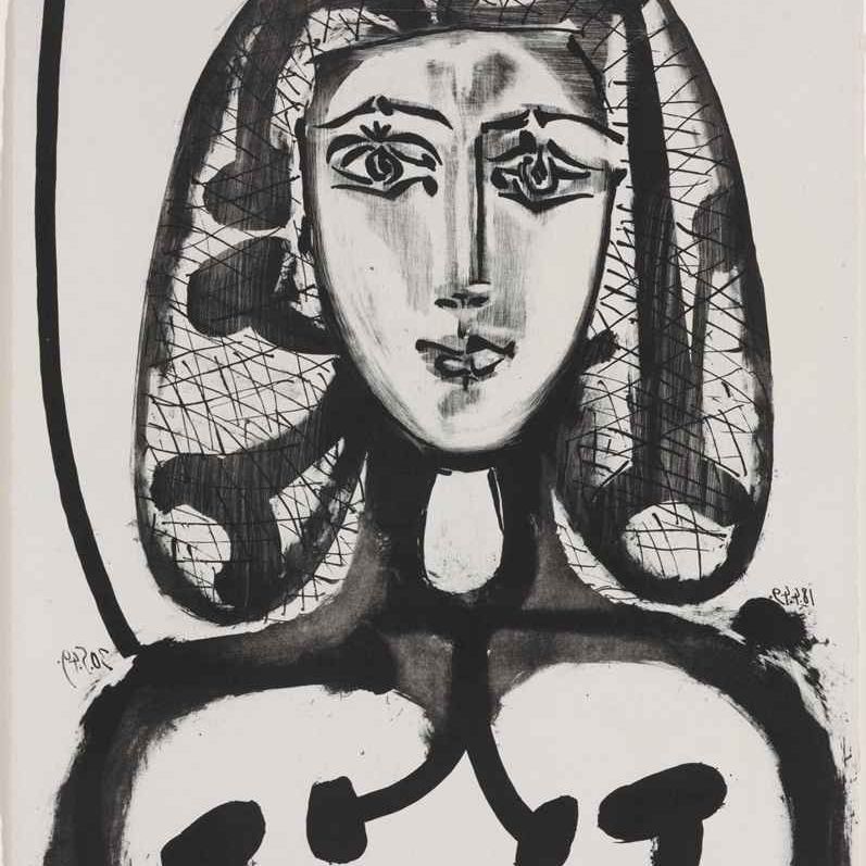 Pablo Picasso — "Женщина в уединении" (Femme aux Cheveux verts) (ср. B. 612; M. 178ter)