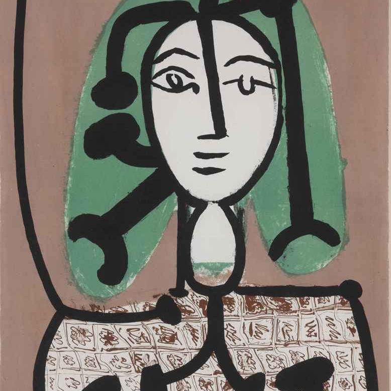 Pablo Picasso — "Женщина в уединении" (Femme aux Cheveux verts) (ср. B. 612; ср. M. 178)