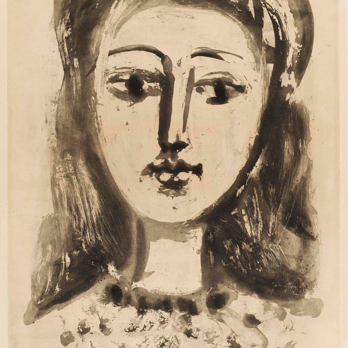 Pablo Picasso — Портрет Франсуазы в шевроле флу (B. 457; Ba. 791)