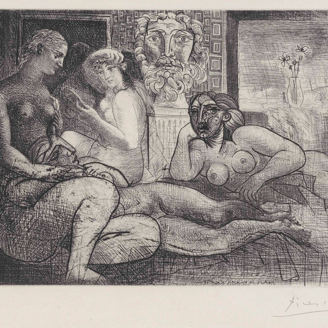 Pablo Picasso — "Четыре новые женщины и их скульптура наедине", автор: Ла Сюит Воллар, изображение 1