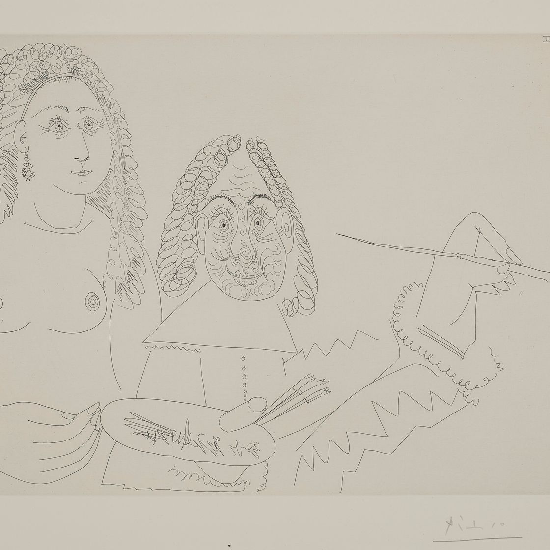 Pablo Picasso — Ла Сери 347: три отпечатка, изображение 3