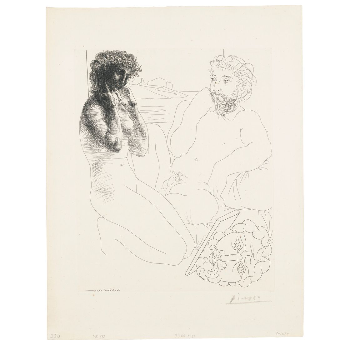 Pablo Picasso — Скульптор и модель Аженуйе, автор: La Suite Vollard
