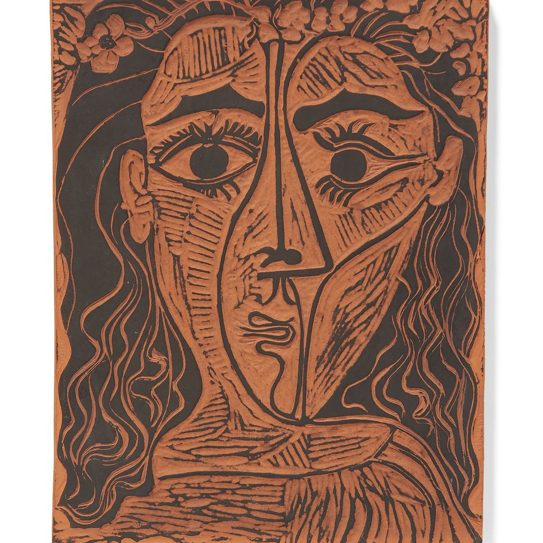 Pablo Picasso — Тет-а-тет с женщиной, украшенной цветами (A.R. 522), изображение 1