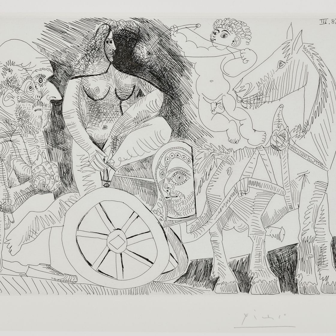 Pablo Picasso — Ла Сери 347: три отпечатка, изображение 2