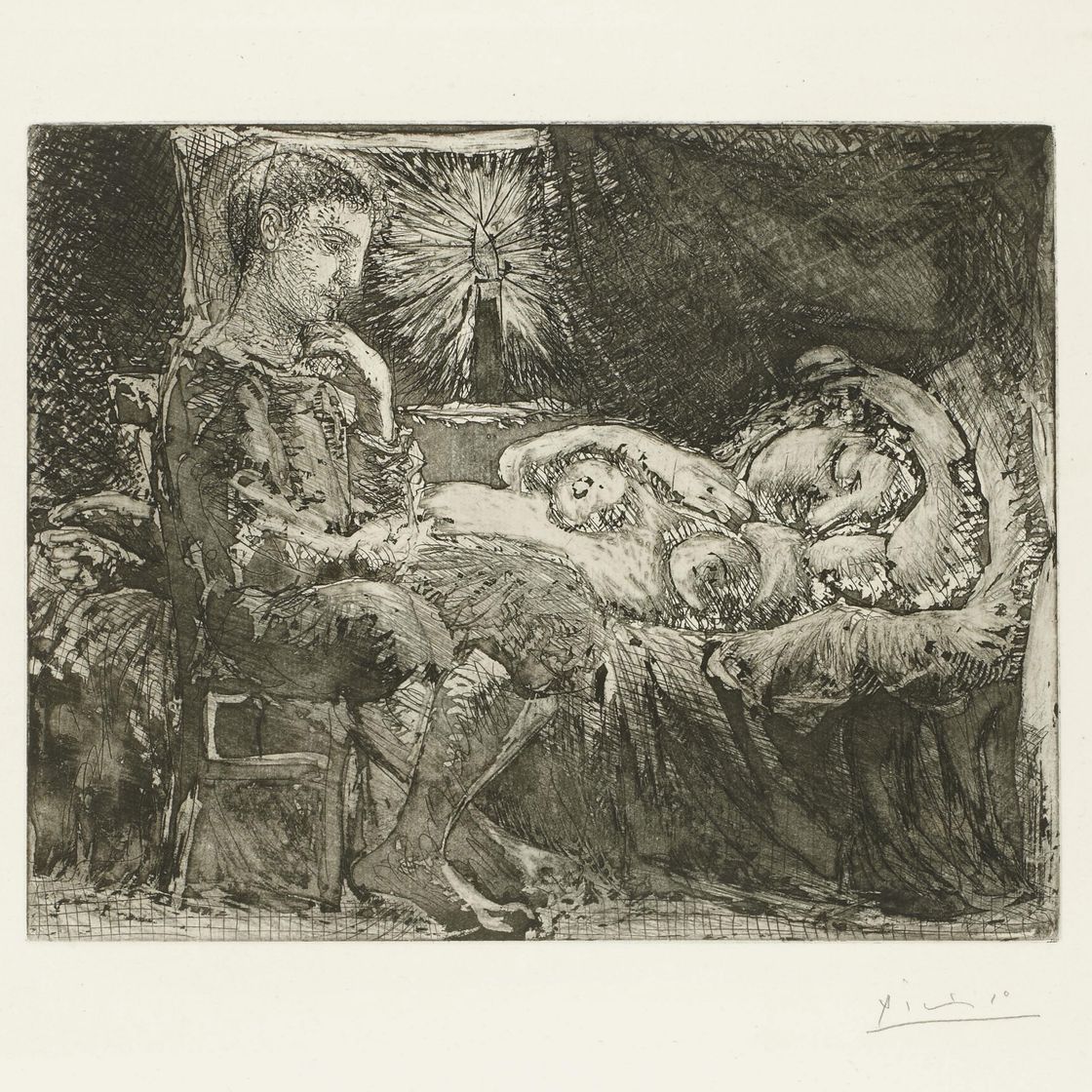 Pablo Picasso — "Гарсон и сонная девушка в канделябрах" из оперы "Сюита Воллара" (B. 226; Ba. 440)