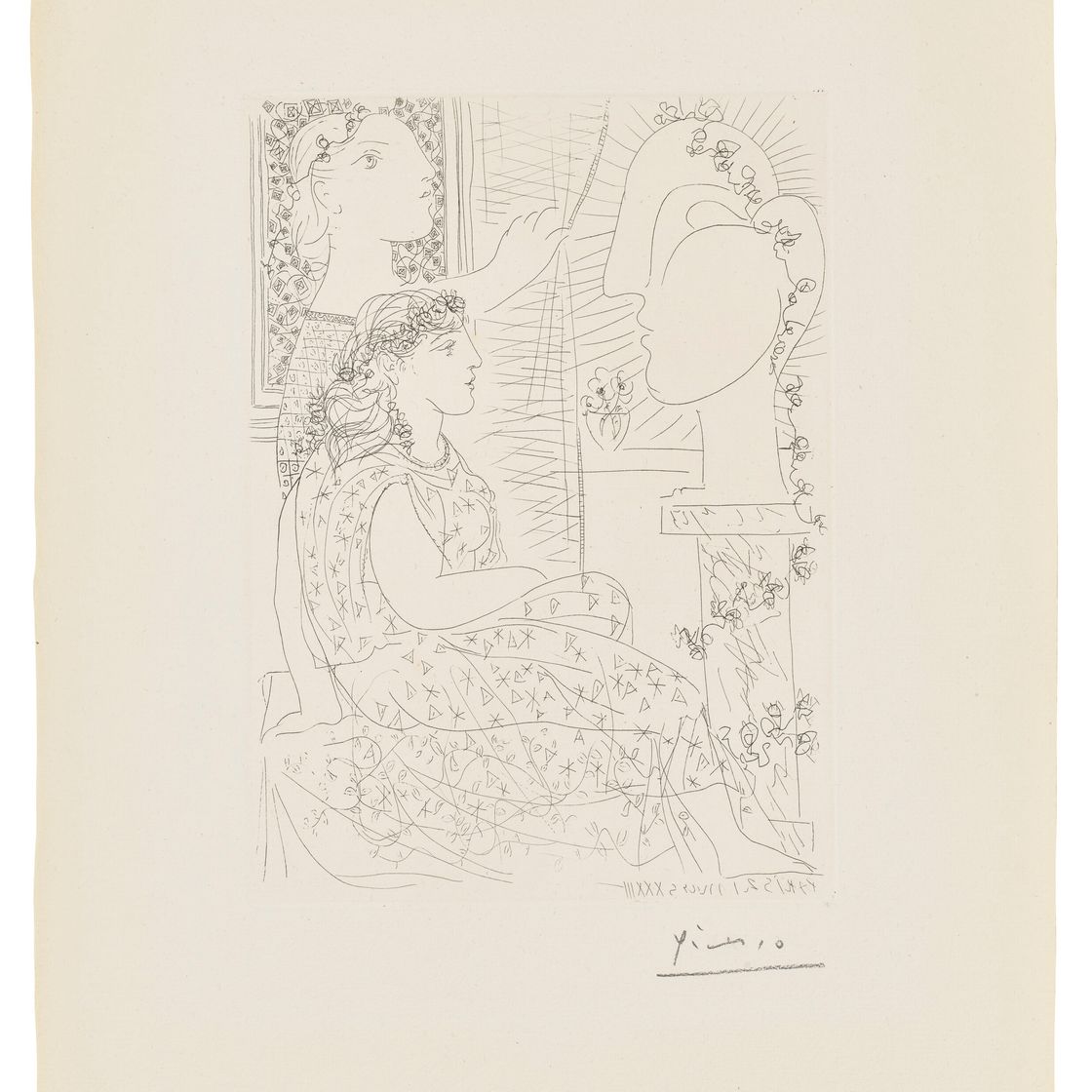 Pablo Picasso — Две модели ветра, от: La Suite Vollard