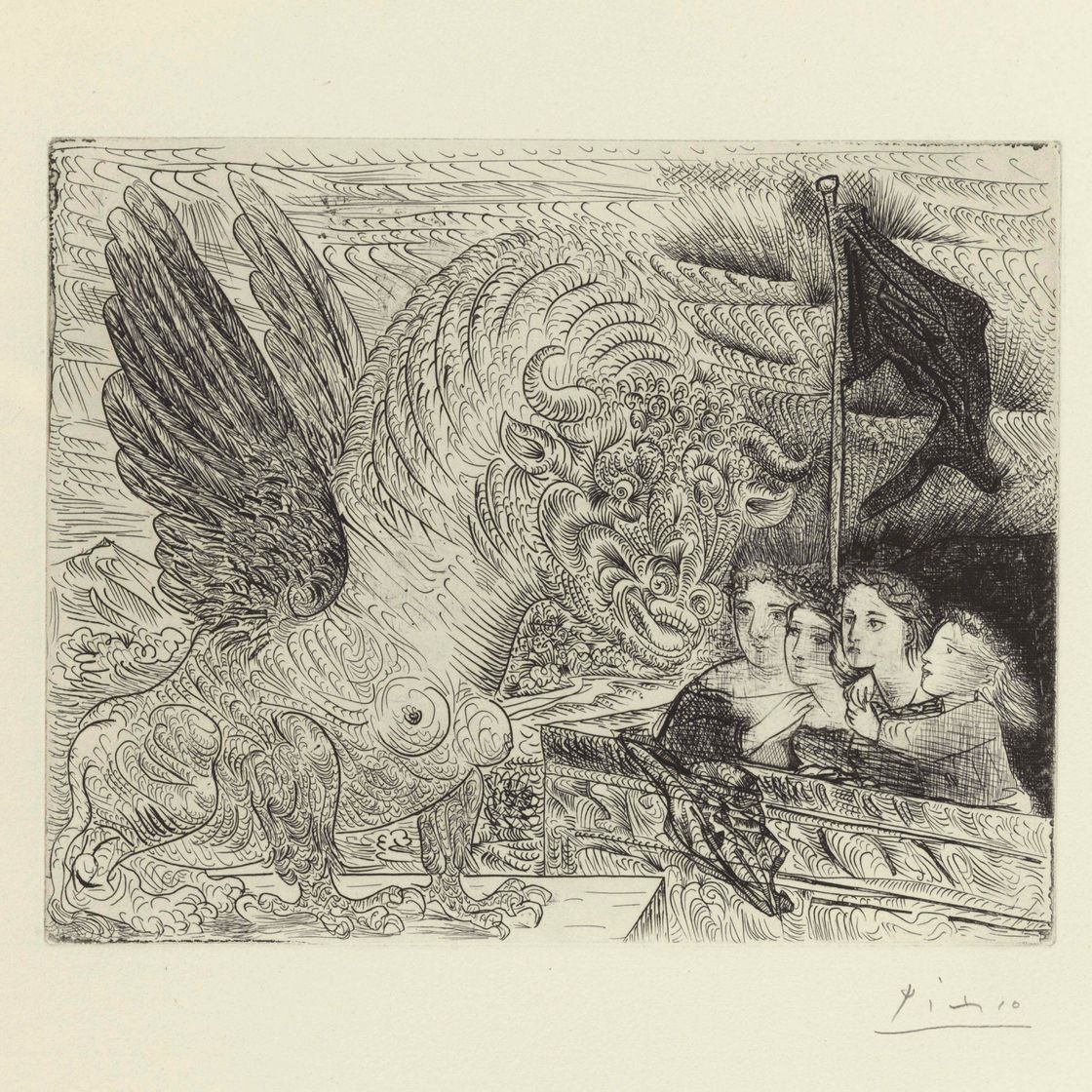Pablo Picasso — Торо Айле созерцает четверых детей, фото 13 из "Люкса Воллара"
