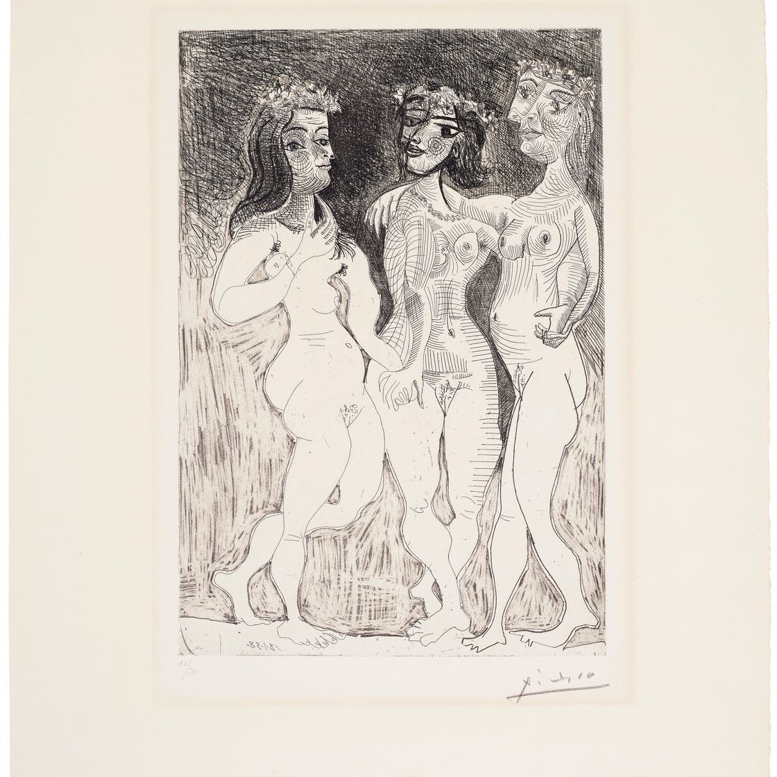 Pablo Picasso — Трое женщин, изображение 1