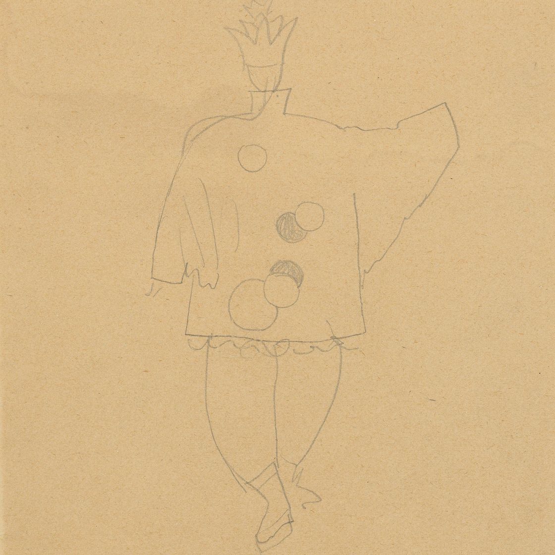 Pablo Picasso — Этюд костюма для китайского танца "Парад" из балета "Волшебник", этюд костюма