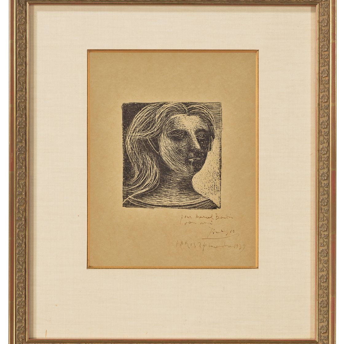 Pablo Picasso — Тет-а-тет с женщиной, лицо и профиль, от Picasso Dessins, изображение 2