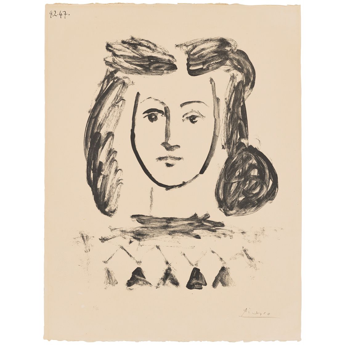 Pablo Picasso — Бюст молодой девушки
